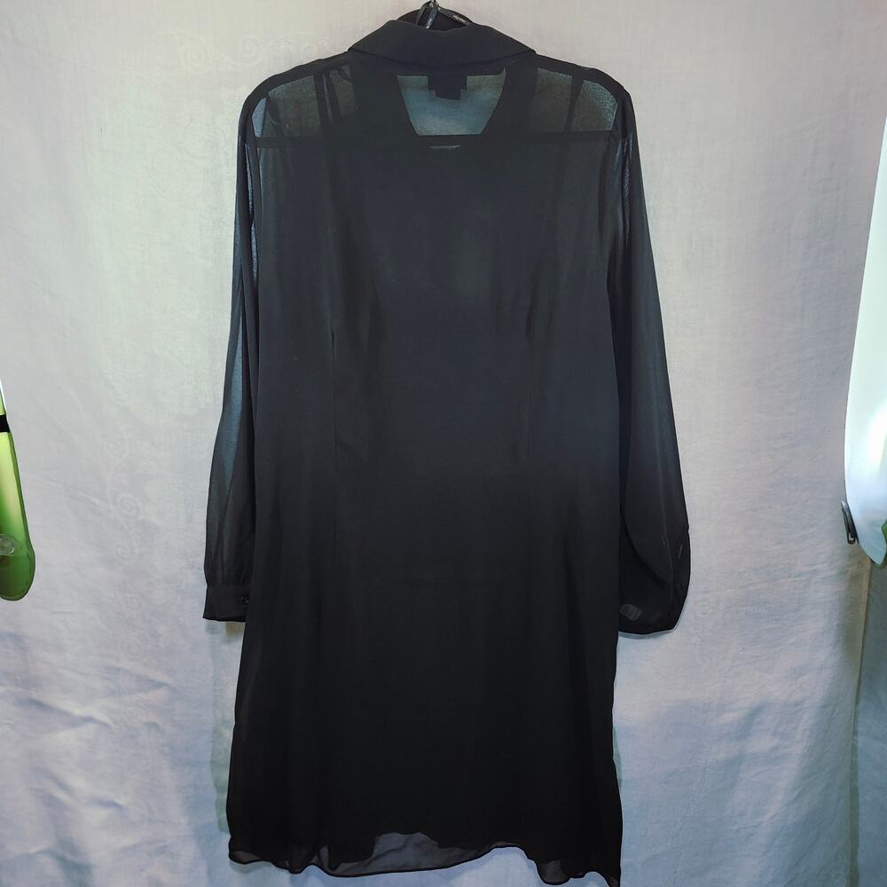City Chic Women's Black Sz 18 Corsett Chiffon Dress Goth Puck Figure Flattering - Picture 4 of 4